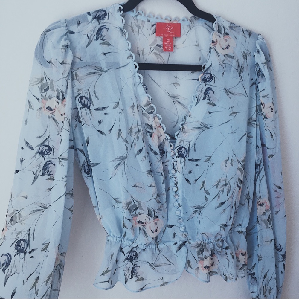 Long sleeve floral top